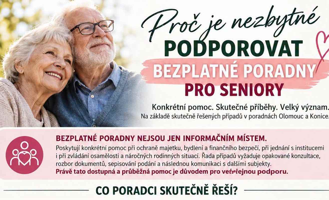 POMOC SENIORŮM NENÍ LUXUS. JE TO NEZBYTNOST!